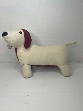 Sample Morgan Home Leather Dachshund Dog Weighted Door Stopper 12”